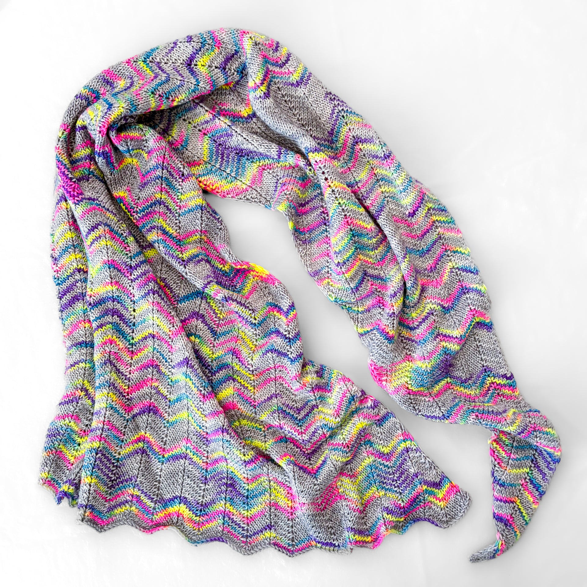 Madelinetosh Tosh Patterns - Rainbow Road Shawl - PDF Download
