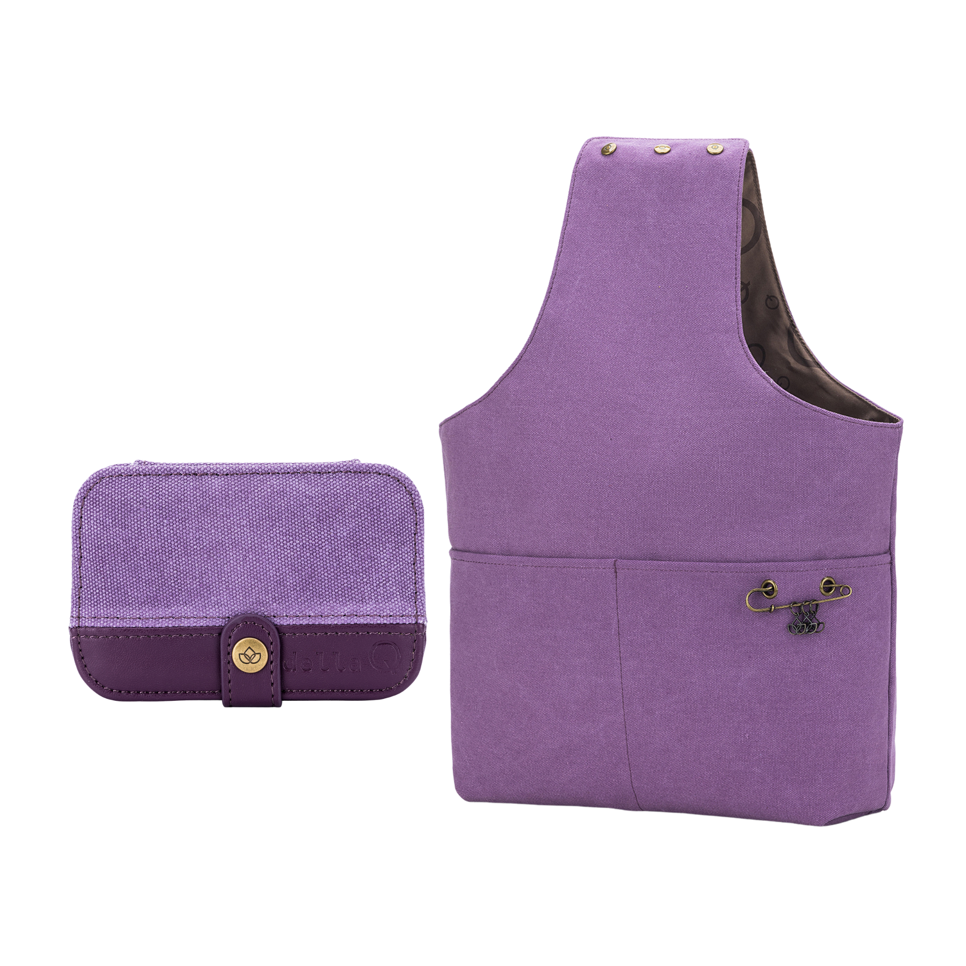 della Q Nora Bucket Bag + Buddy Case Bundle - Plum
