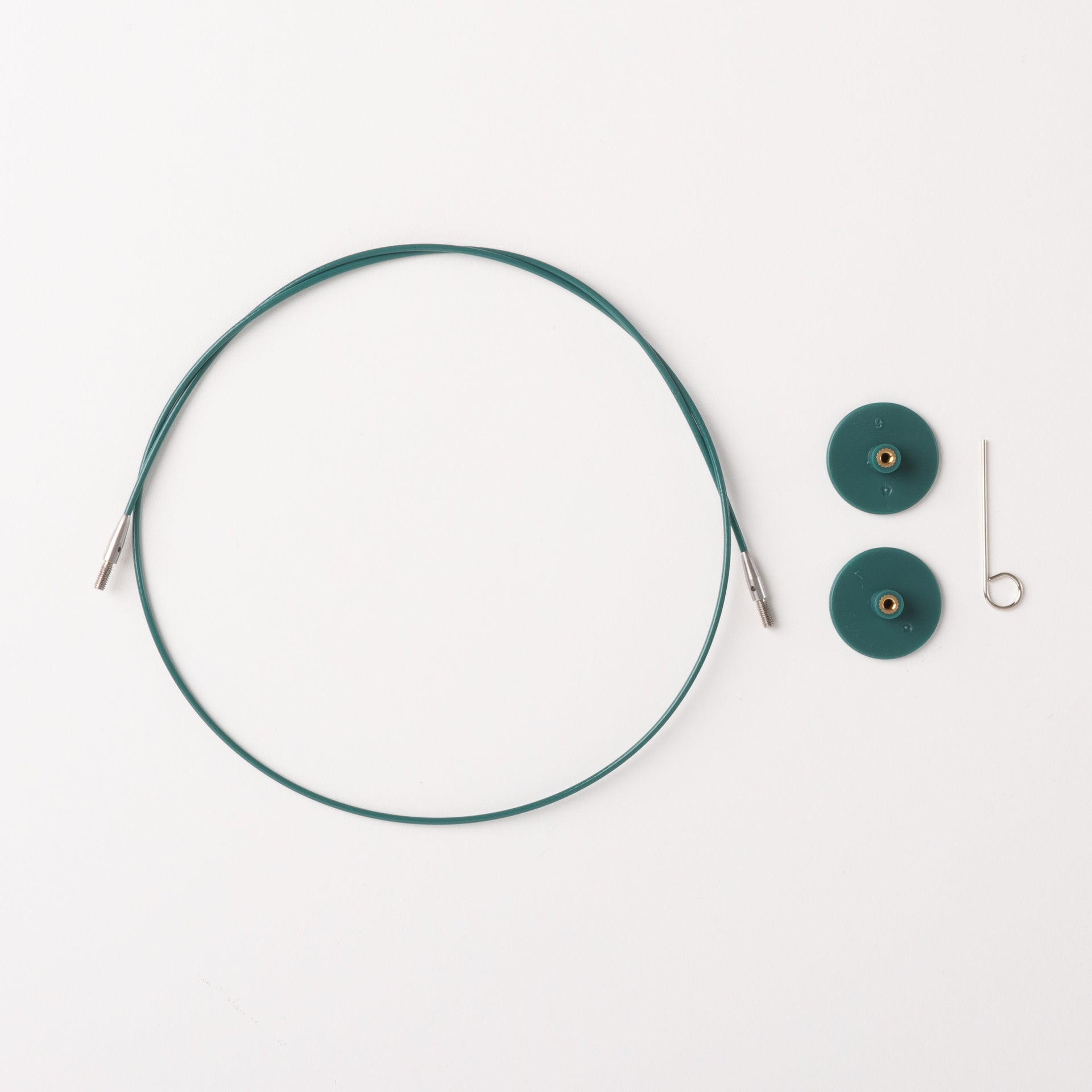 Knit Picks Green Stainless Steel Interchangeable Knitting Needle Cable - 40"
