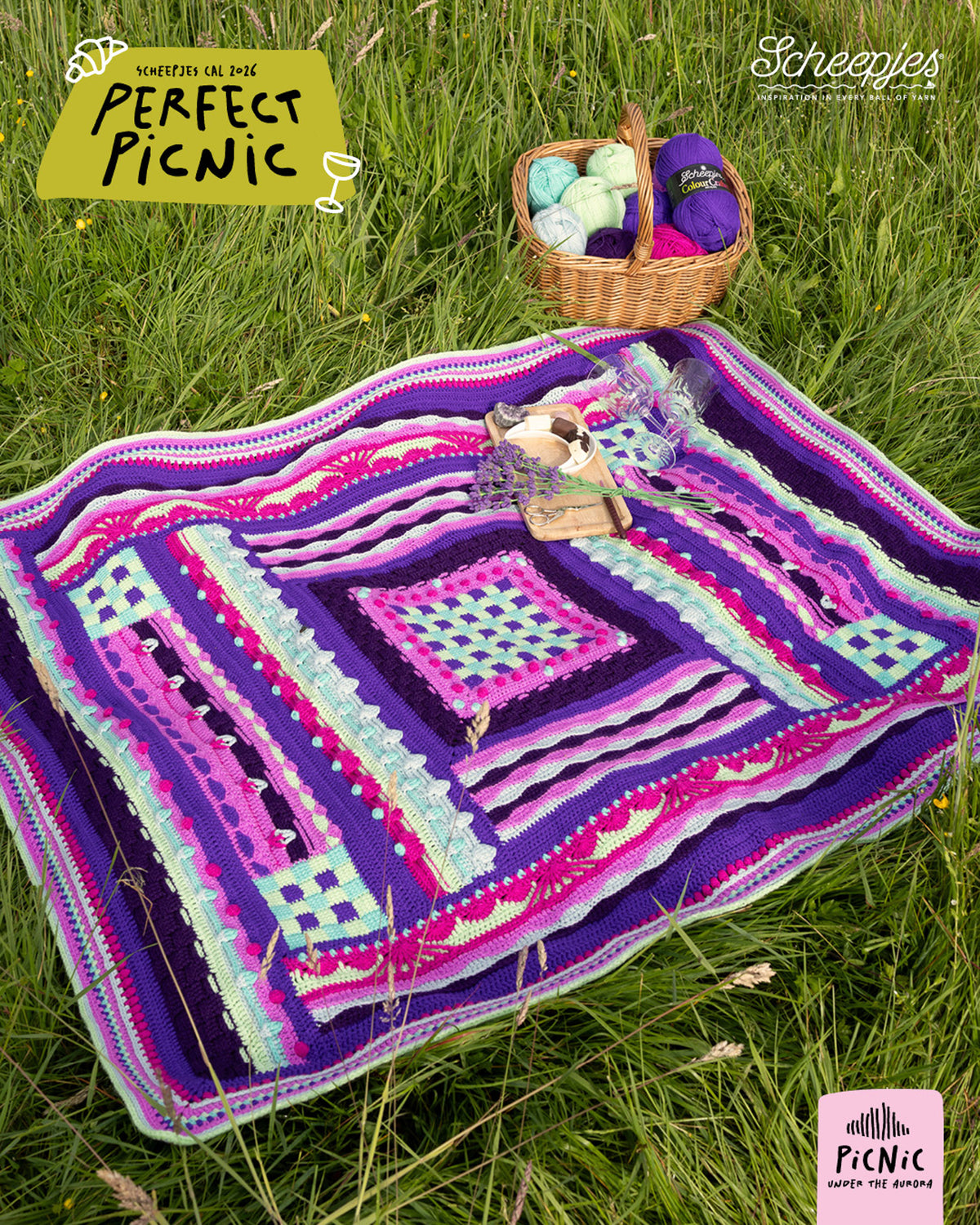 Scheepjes Perfect Picnic CAL - Cotton Create - Picnic Under the Aurora
