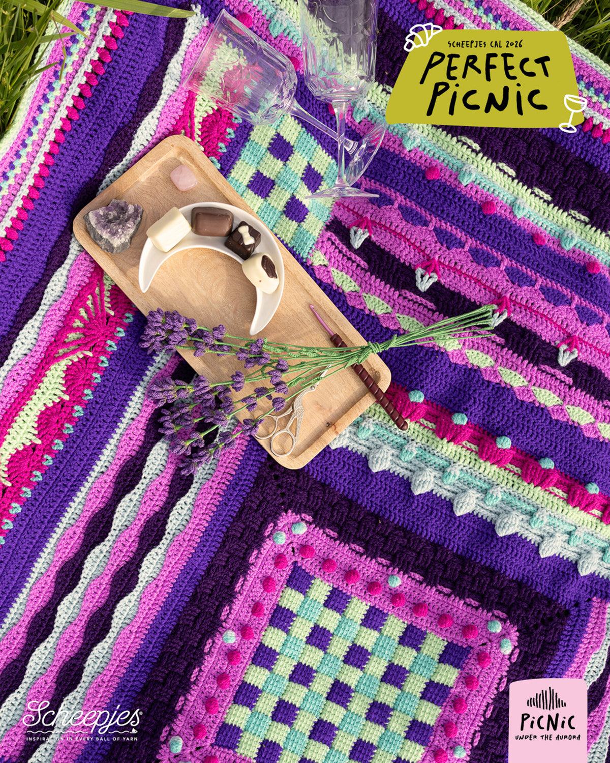 Scheepjes Perfect Picnic CAL - Cotton Create - Picnic Under the Aurora
