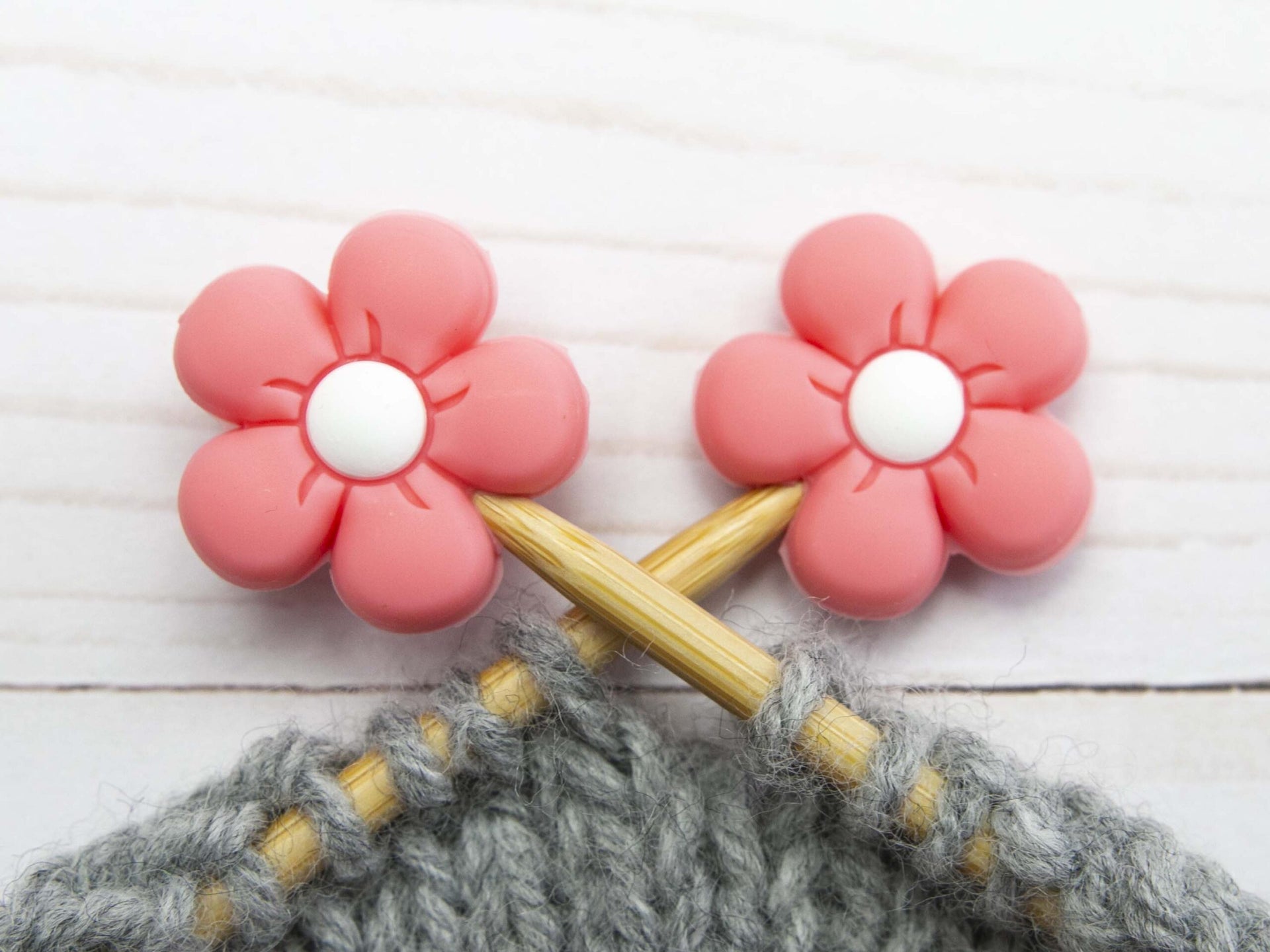 Fox & Pine Stitches Stitch Stoppers/ Point Protector - Pink Flower
