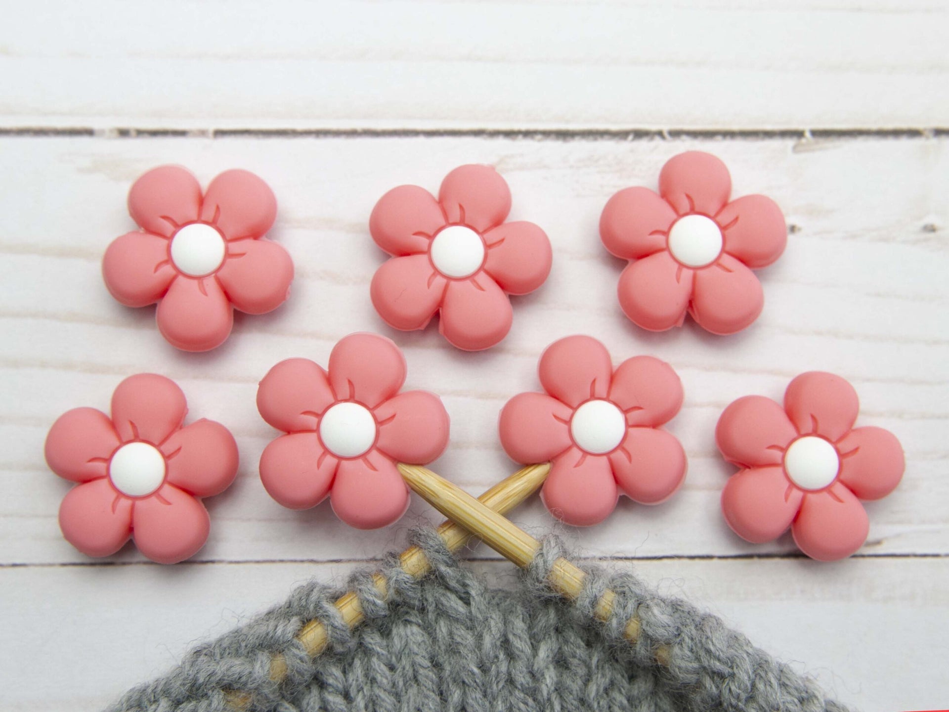 Fox & Pine Stitches Stitch Stoppers/ Point Protector - Pink Flower
