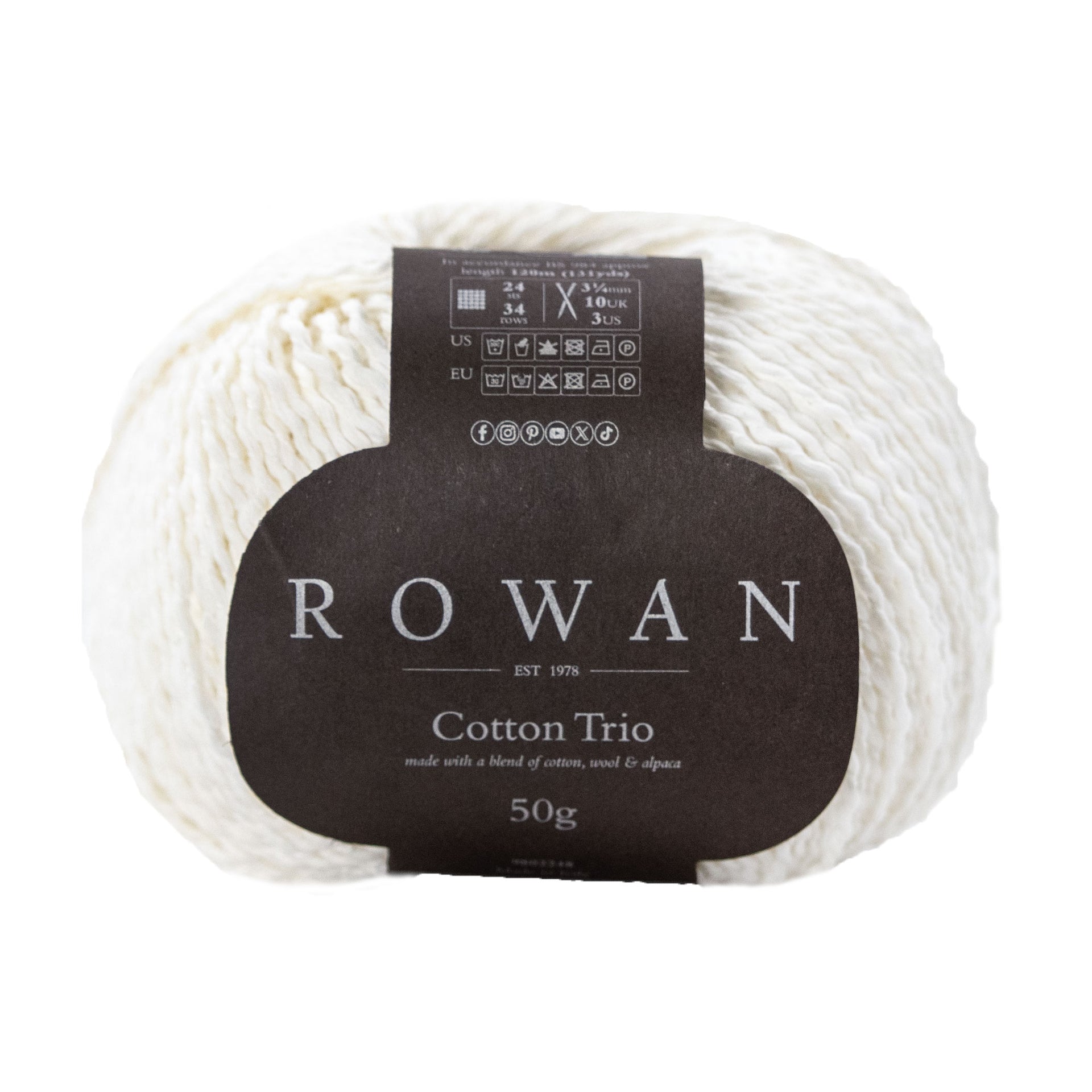 Rowan Cotton Trio Yarn - 111 Polar
