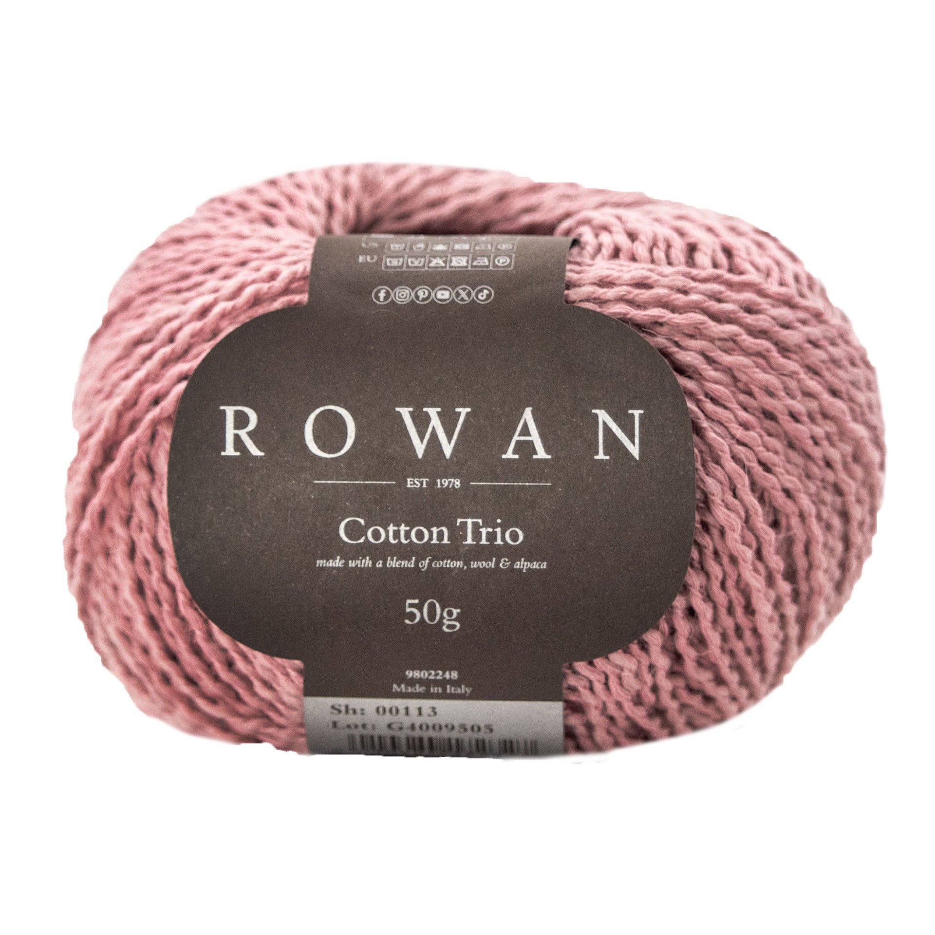 Rowan Cotton Trio Yarn - 113 Blush

