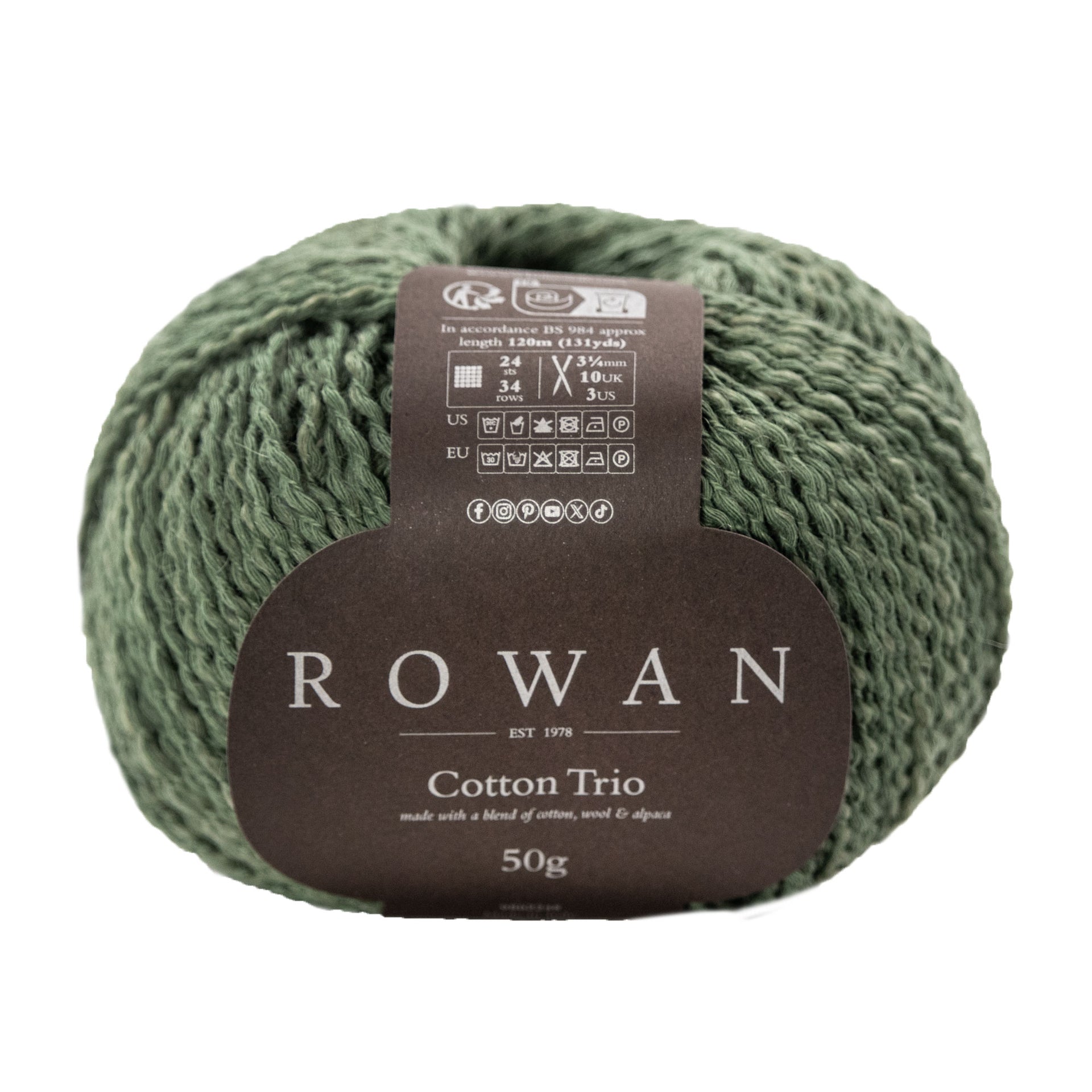 Rowan Cotton Trio Yarn - 115 Leaf
