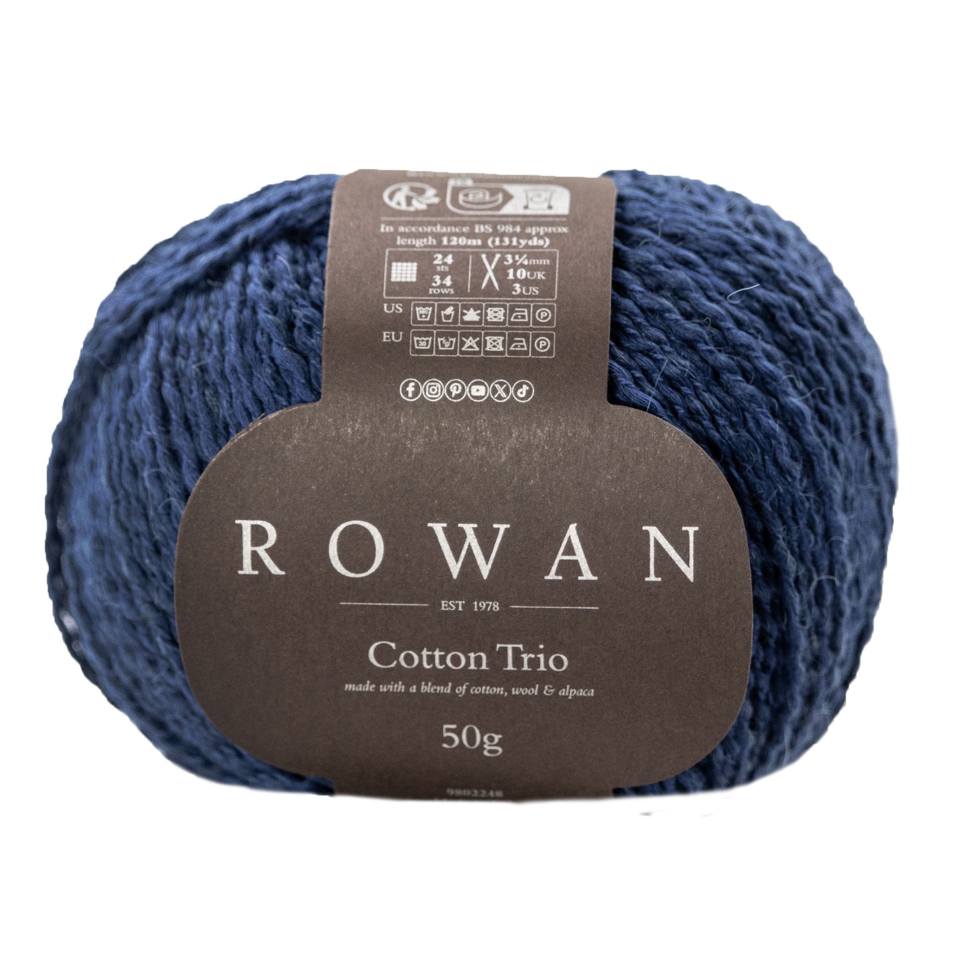 Rowan Cotton Trio Yarn - 120 Deep
