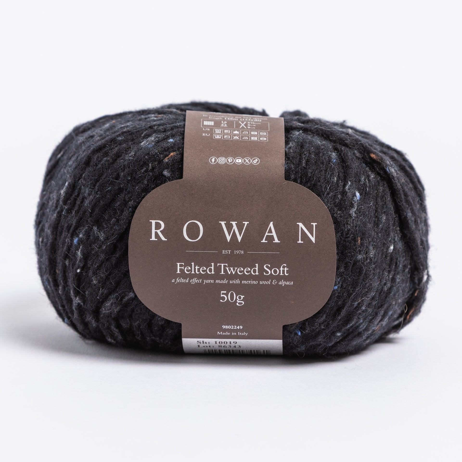 Rowan Felted Tweed Soft Yarn - 019 Black

