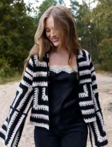 Lana Grossa Haekeln 07 Patterns - 8 Geometric Crochet Jacket - PDF Download
