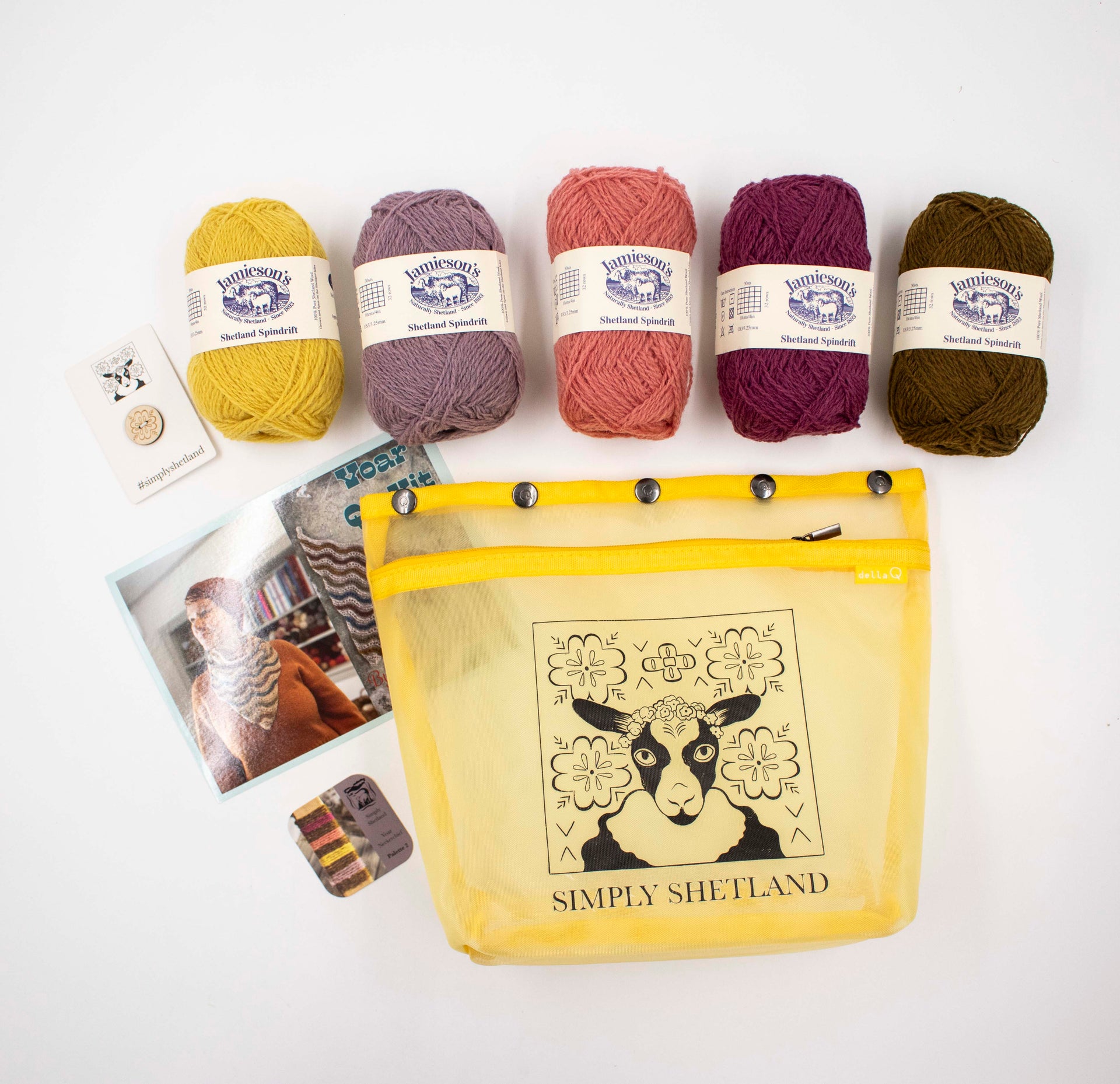 Simply Shetland 2025 Quarterly Kits - Q2 Voar Neckerchief - Palette 2
