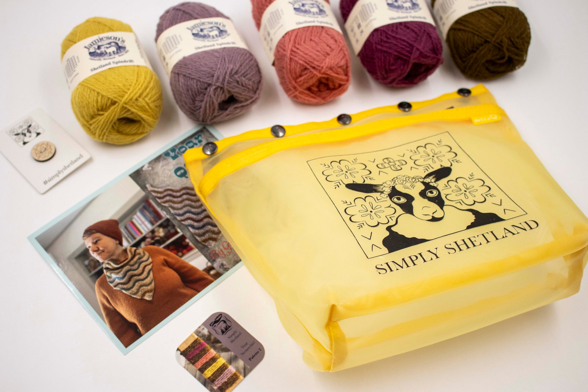 Simply Shetland 2025 Quarterly Kits - Q2 Voar Neckerchief - Palette 2

