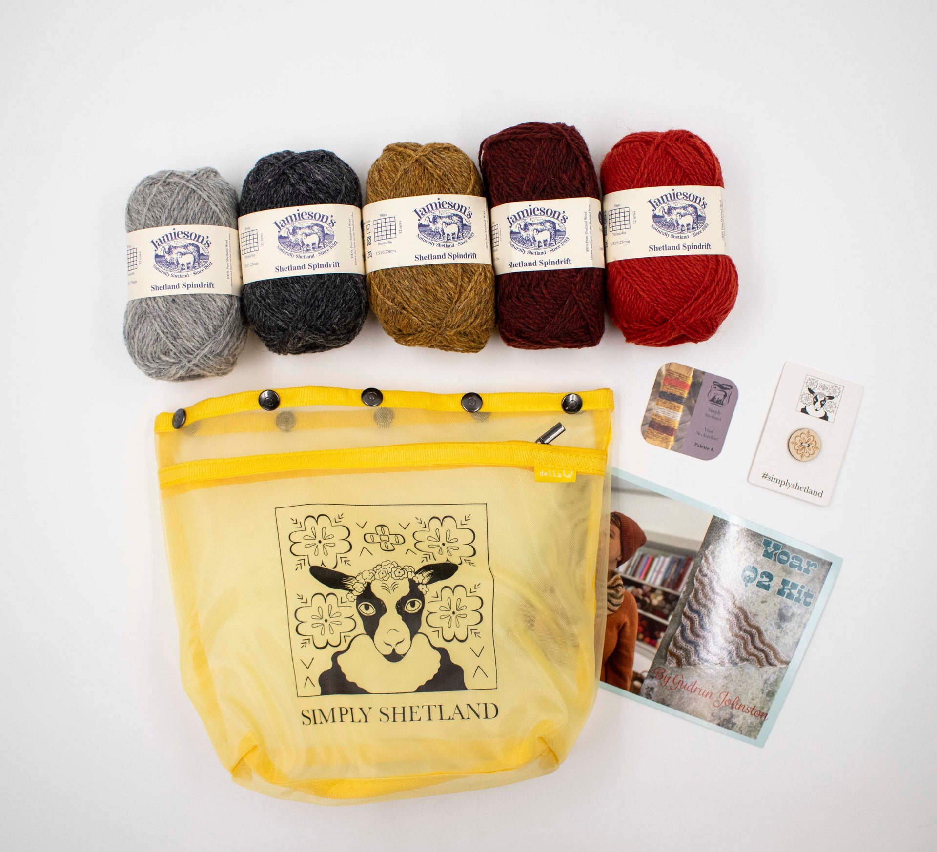 Simply Shetland 2025 Quarterly Kits - Q2 Voar Neckerchief - Palette 4
