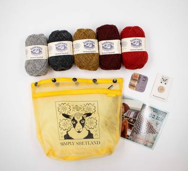 Simply Shetland 2025 Quarterly Kits - Q2 Voar Neckerchief - Palette 4
