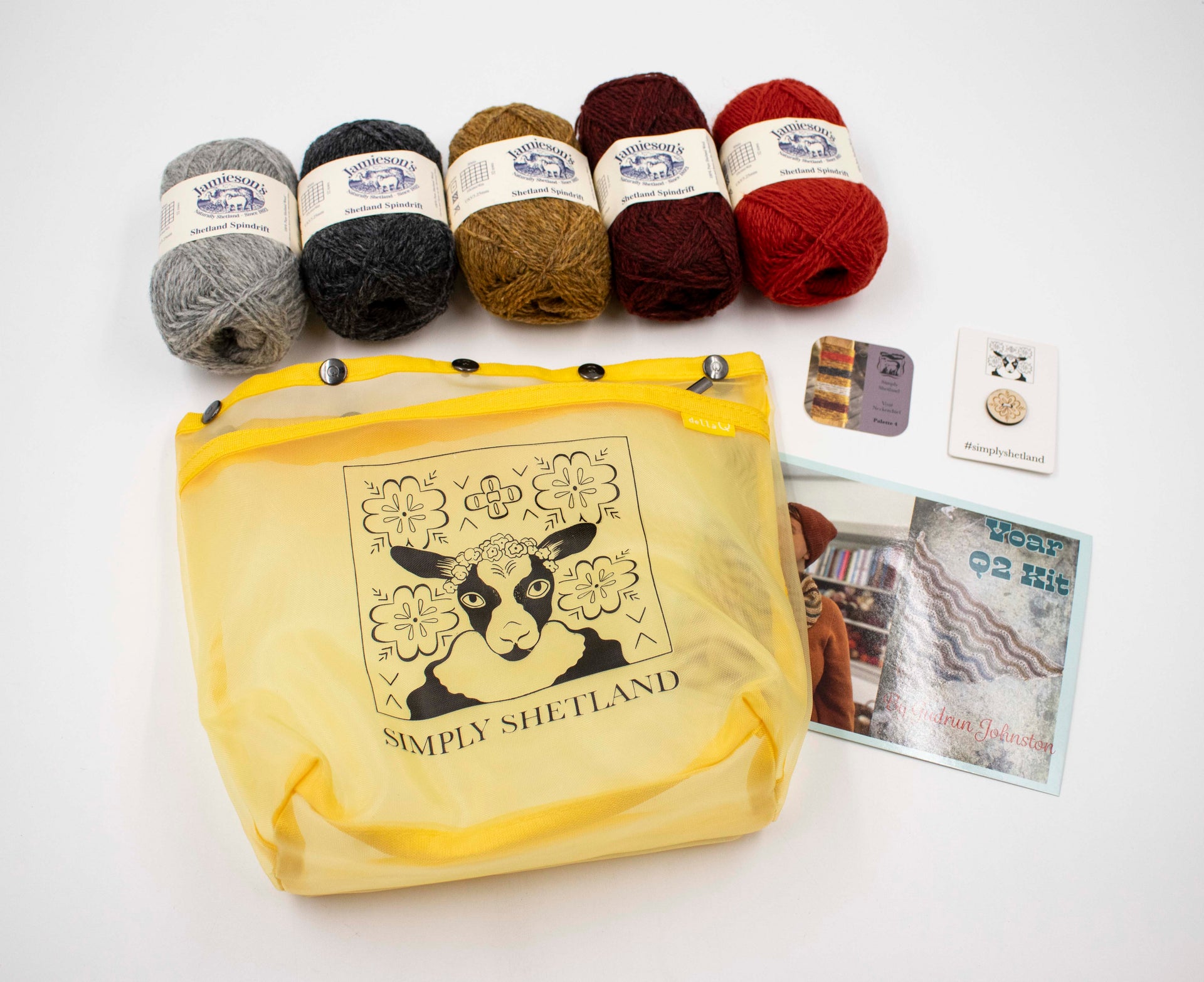 Simply Shetland 2025 Quarterly Kits - Q2 Voar Neckerchief - Palette 4
