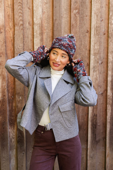 Madelinetosh Winter Moon Hat & Mitts Bundle - Cabin Fever