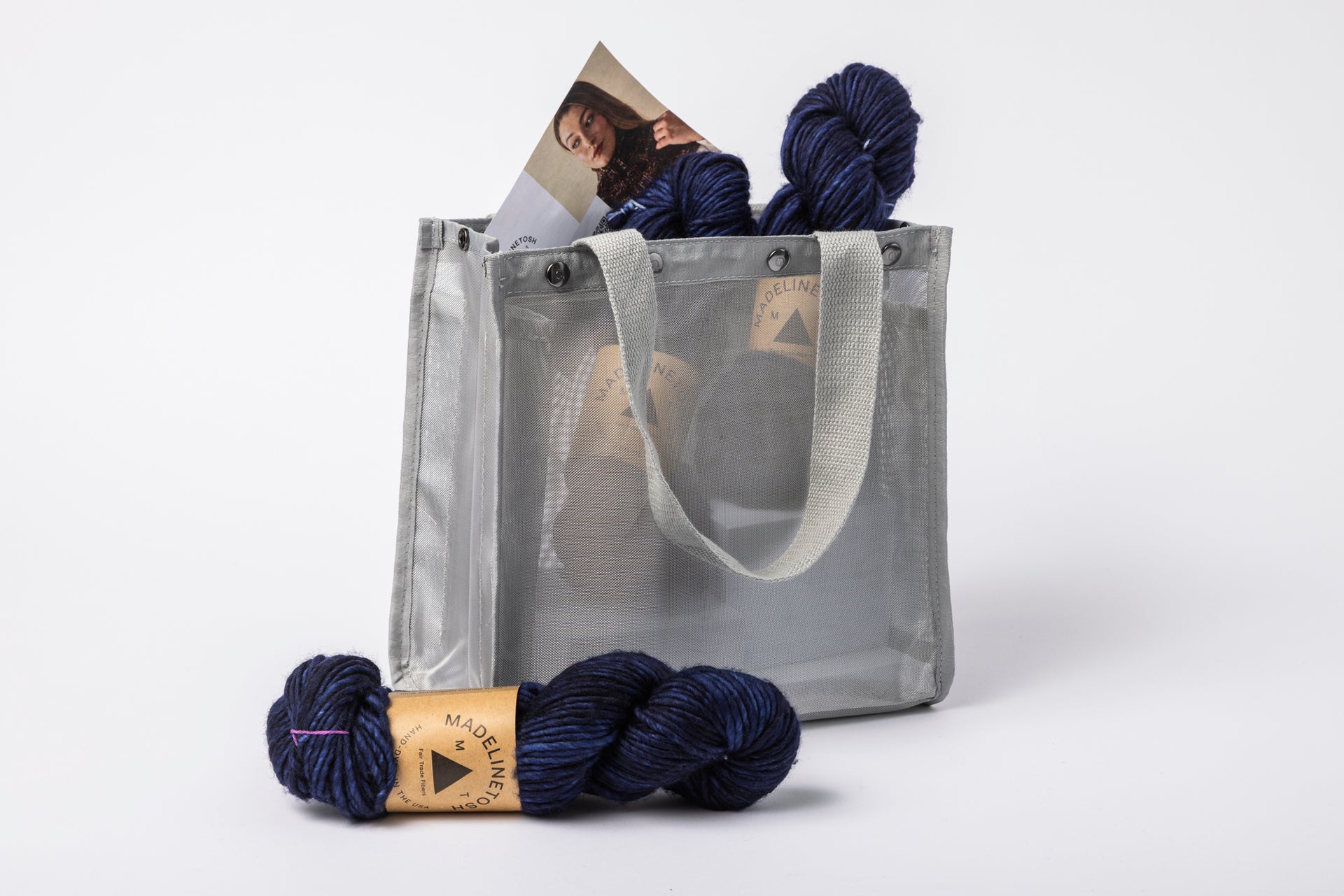 Madelinetosh Winter Moon Hat & Mitts Bundle - Ink
