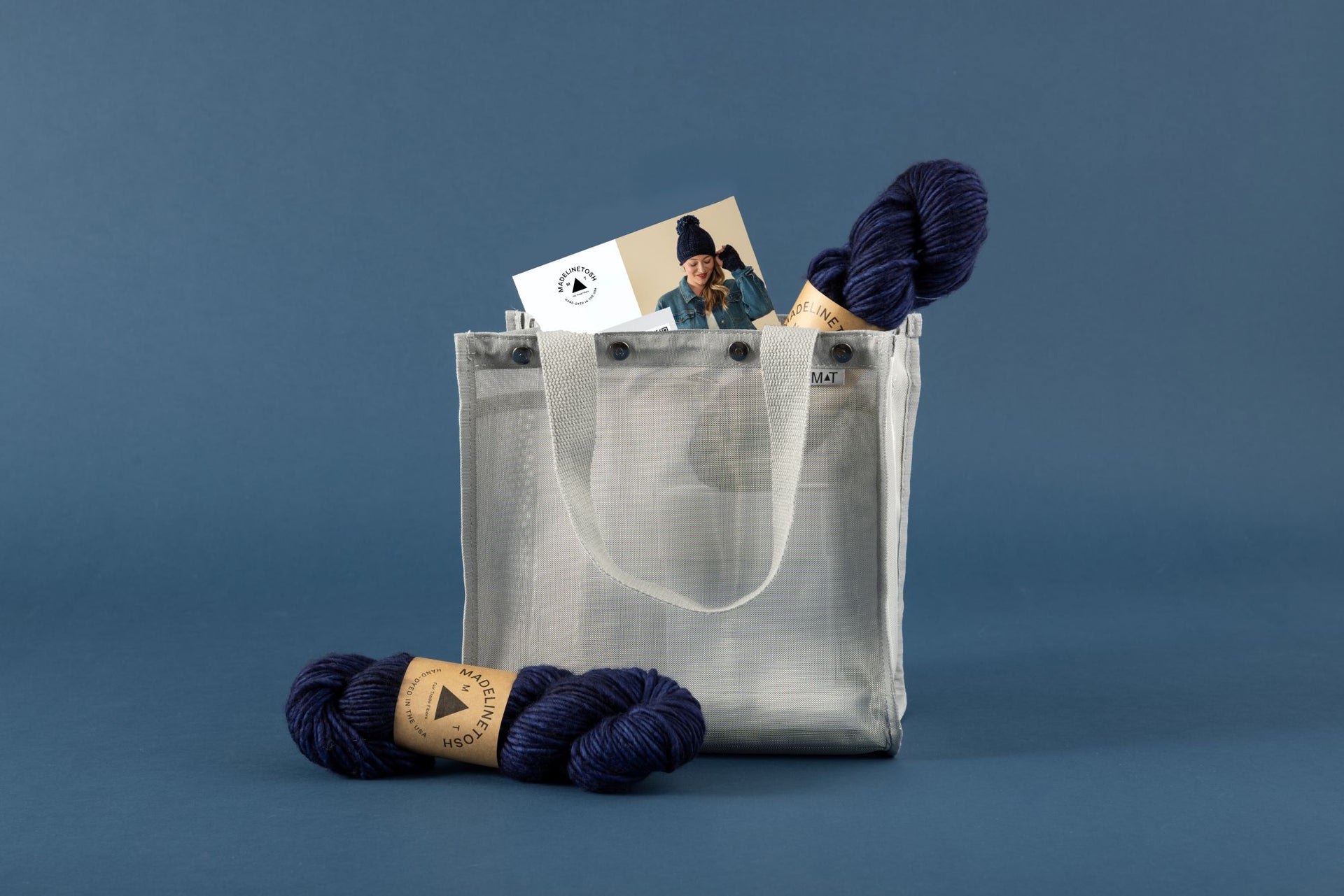 Madelinetosh Winter Moon Hat & Mitts Bundle - Ink
