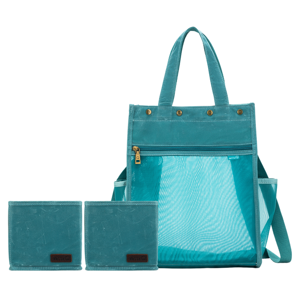 della Q Maker's Tall Mesh Tote + Maker's Canvas Cubbies Bundle