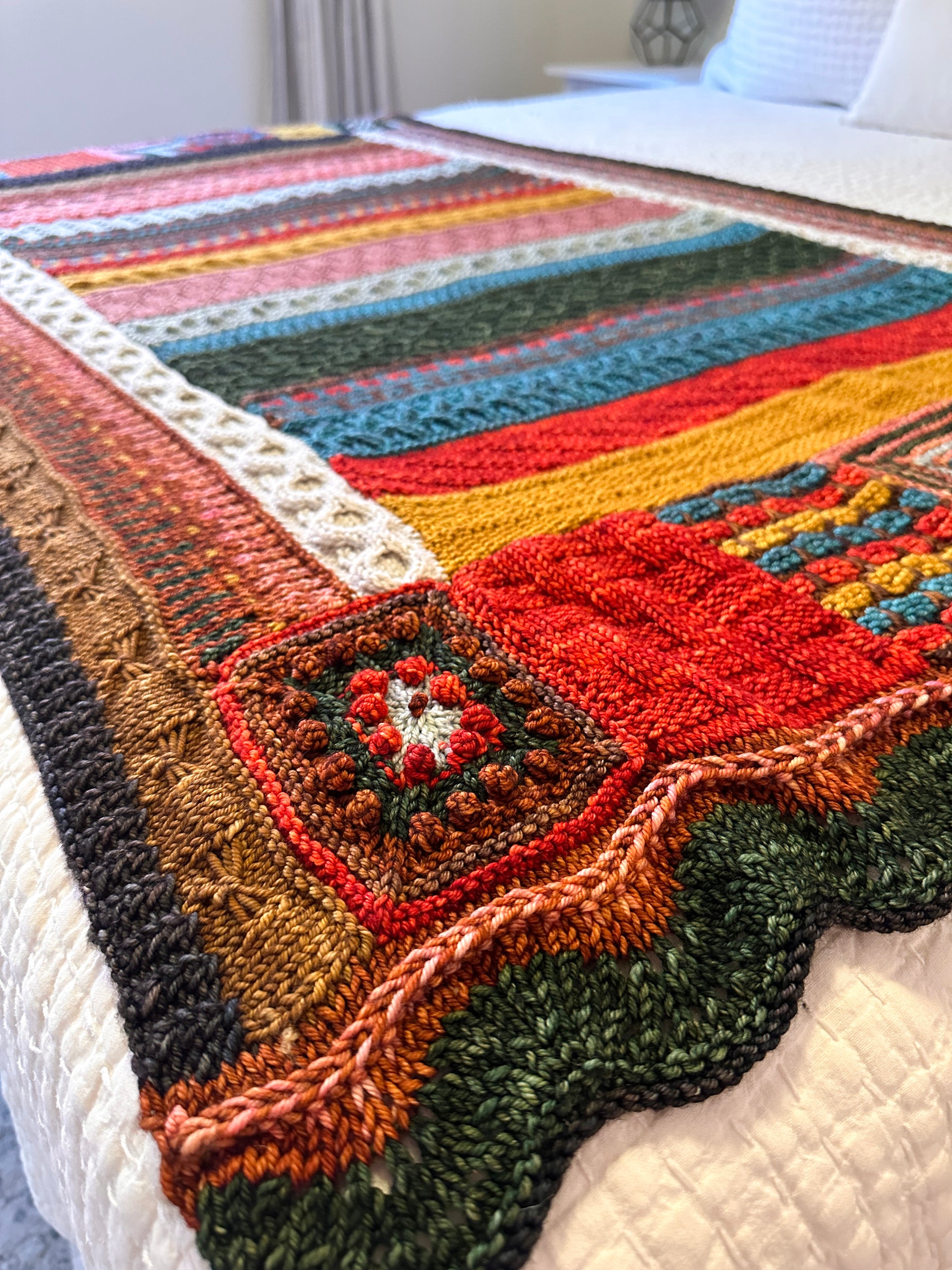 Jimmy Beans Wool 2025 Knit Blanket Club Kits - Beanstalk Worsted - Trailblazer
