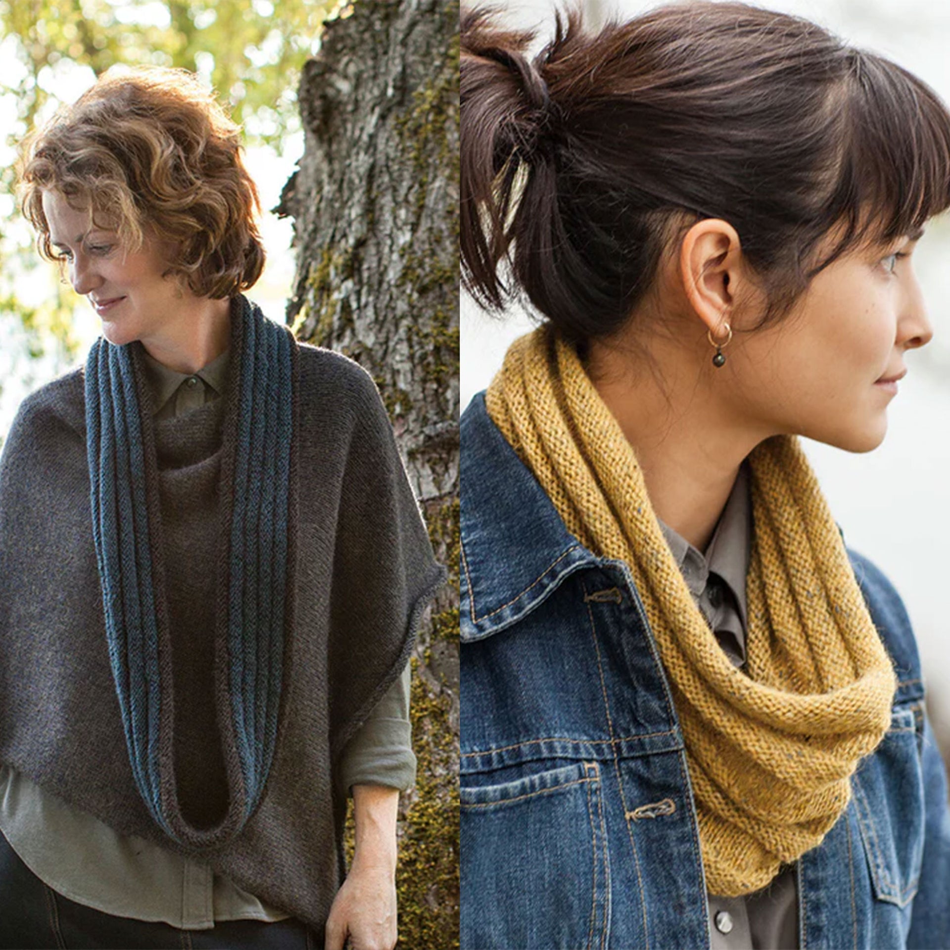 Churchmouse Classics Patterns - Welted Cowl & Infinity Loop
