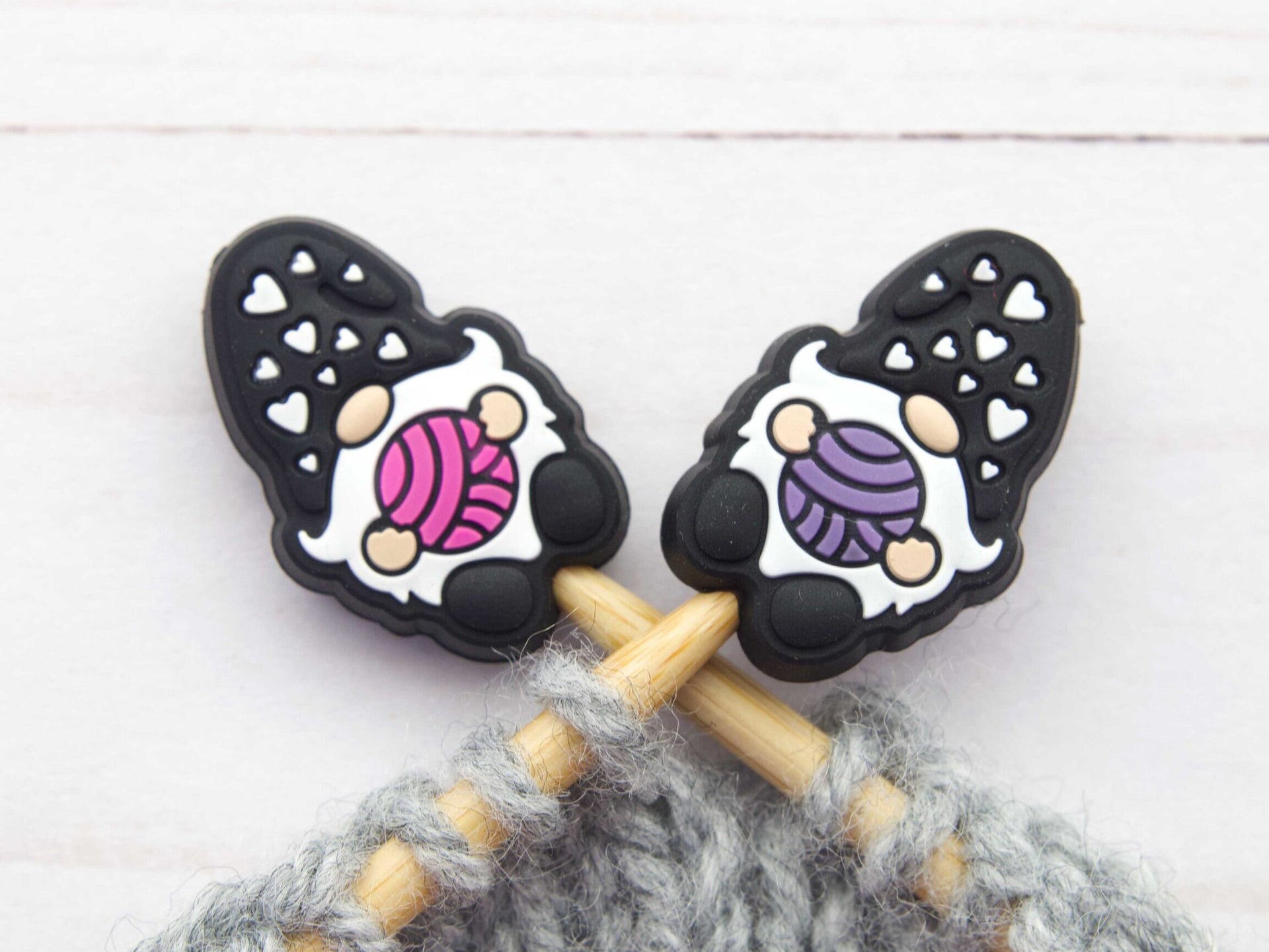 Fox & Pine Stitches Stitch Stoppers/  Point Protector - Black Yarn Loving Gnomes
