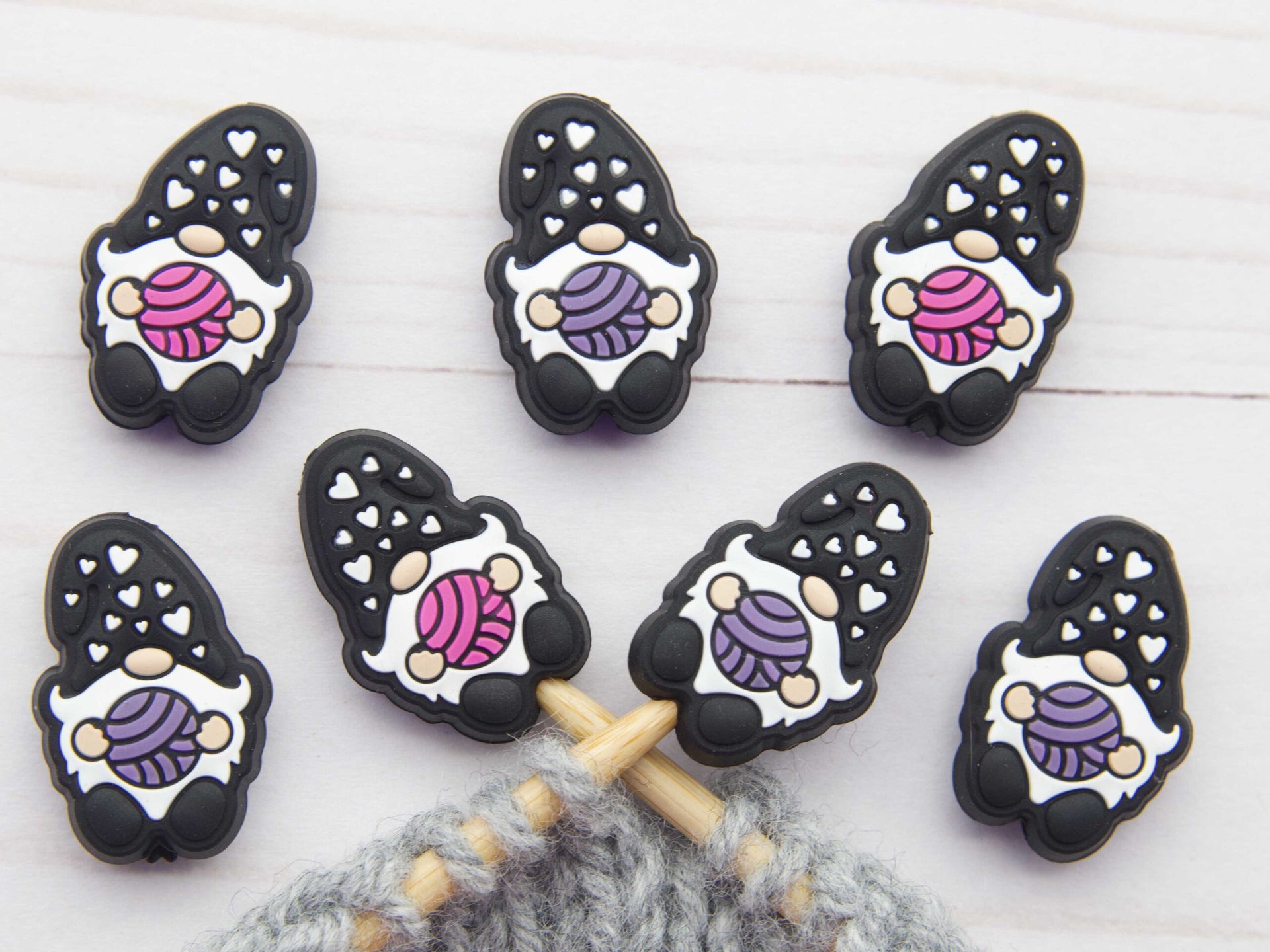 Fox & Pine Stitches Stitch Stoppers/  Point Protector - Black Yarn Loving Gnomes
