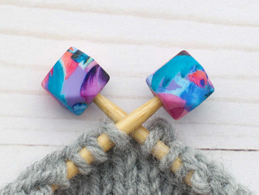 Fox & Pine Stitches Stitch Stoppers/ Point Protector - Bright Floral Hexagon