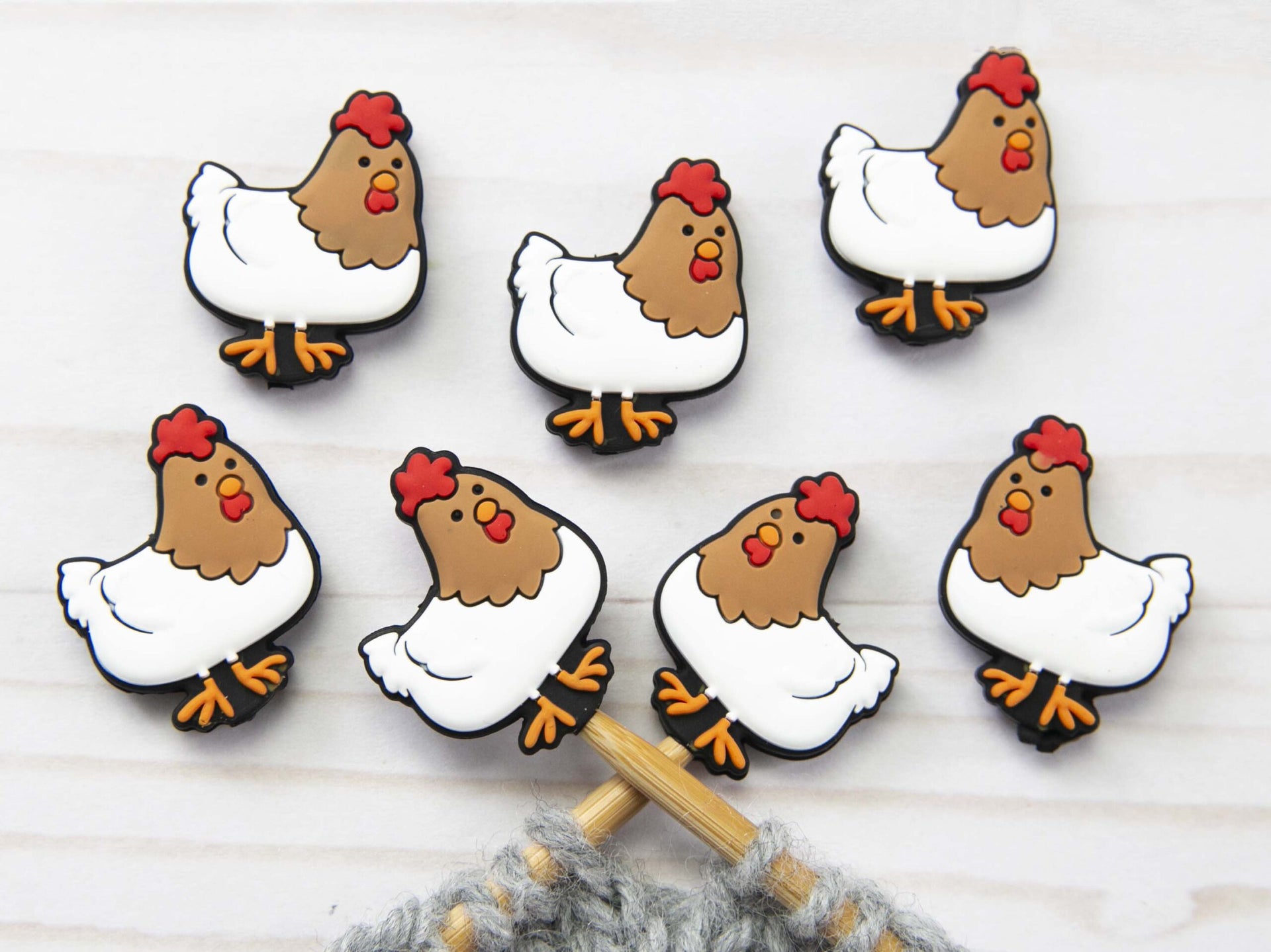 Fox & Pine Stitches Stitch Stoppers/  Point Protector - Chicken
