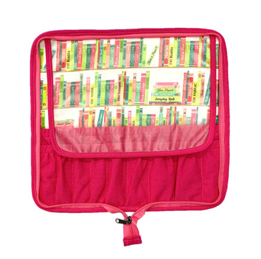 della Q Chicken Boots DPN/Crochet Hook Case - *Linen - Library - Fuchsia