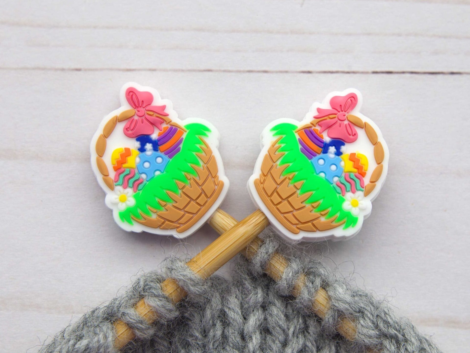 Fox & Pine Stitches Stitch Stoppers/Point Protector - Easter Basket
