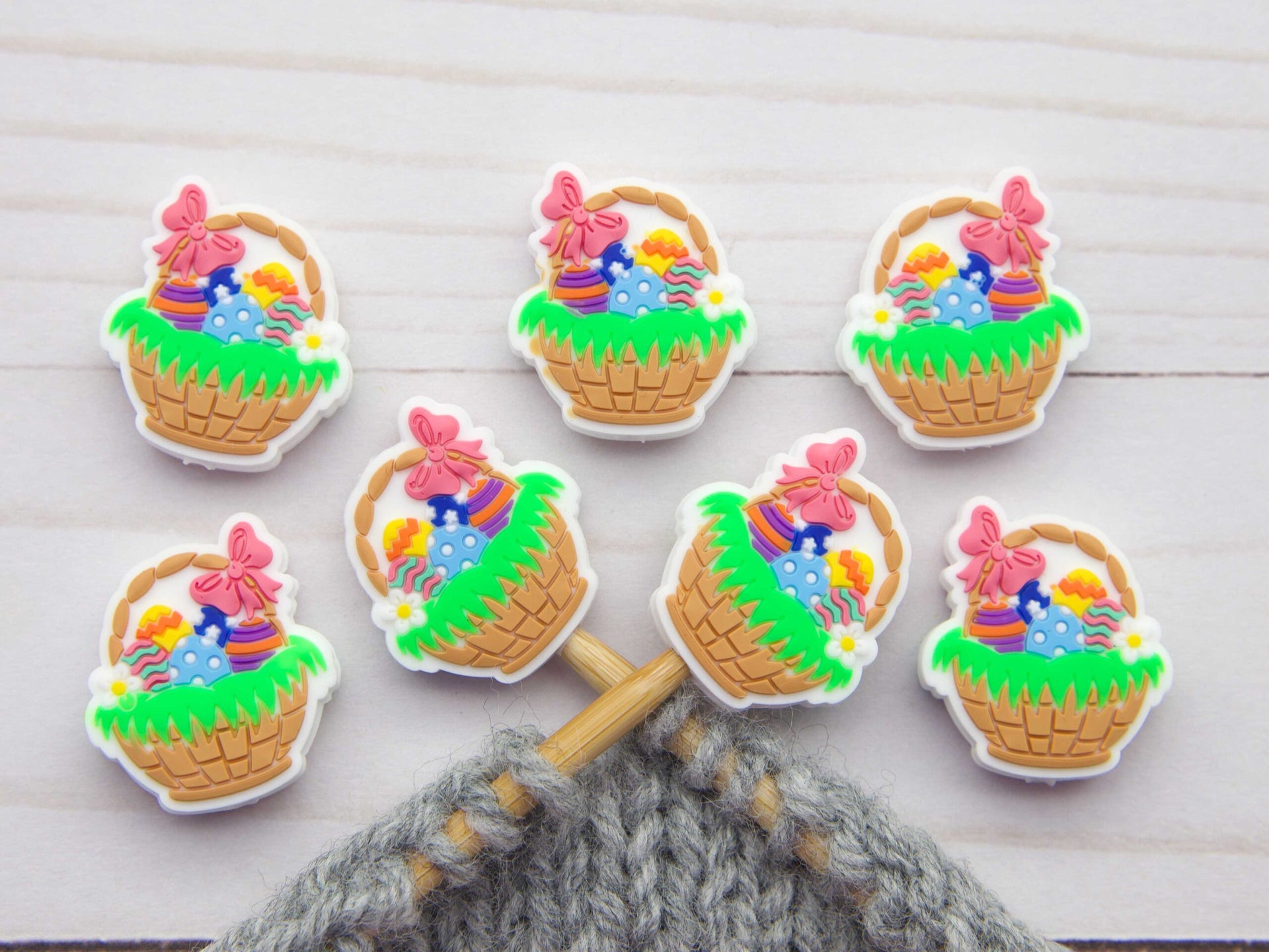 Fox & Pine Stitches Stitch Stoppers/Point Protector - Easter Basket
