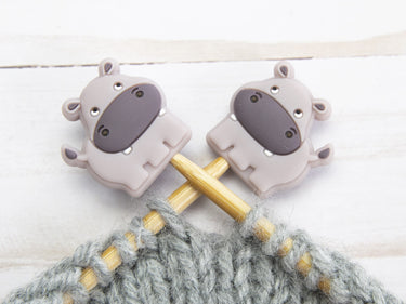 Fox & Pine Stitches Stitch Stoppers/  Point Protector - Happy Hippos