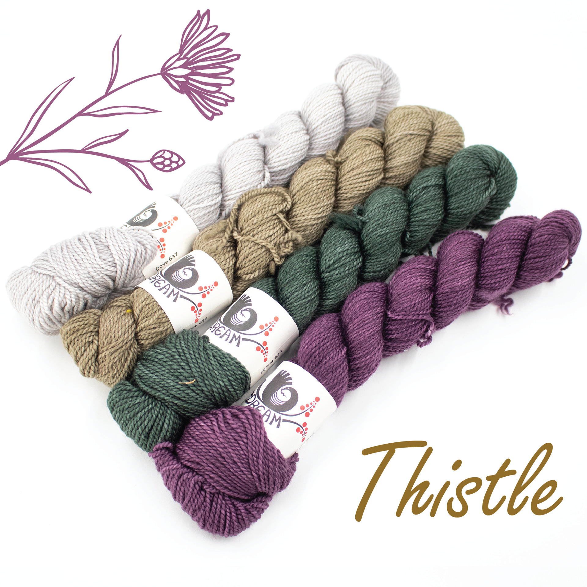 Dream in Color Field Collection: Lamb & Goat Meadow Blooms Bundles - Thistle
