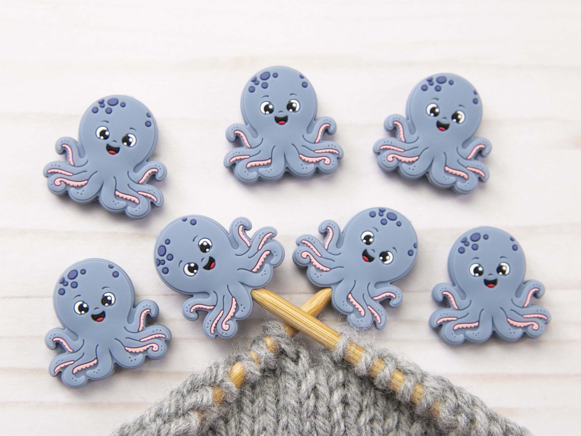 Fox & Pine Stitches Stitch Stoppers/  Point Protector - Octopus
