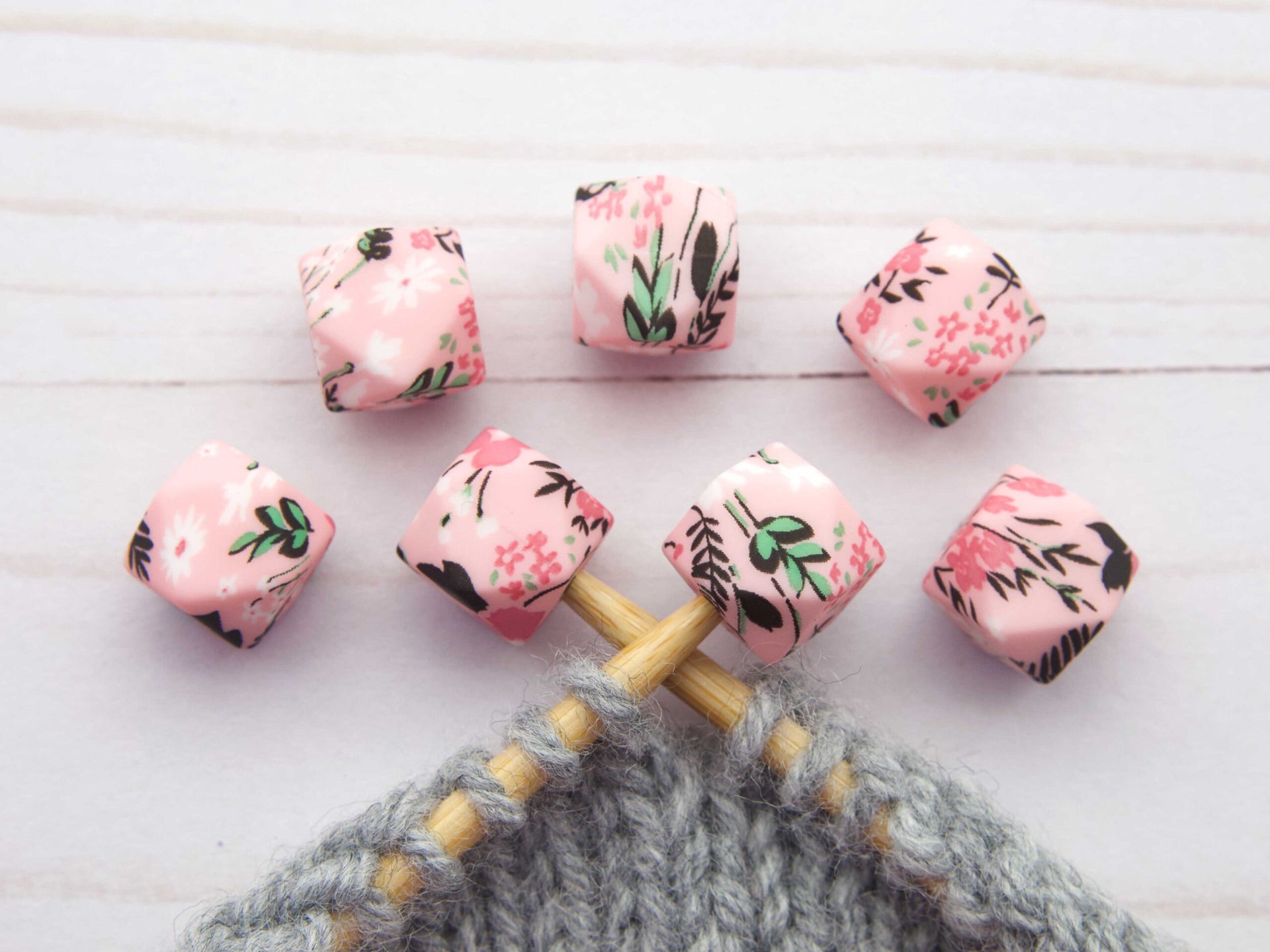 Fox & Pine Stitches Stitch Stoppers/  Point Protector - Pretty In pink Hexagon
