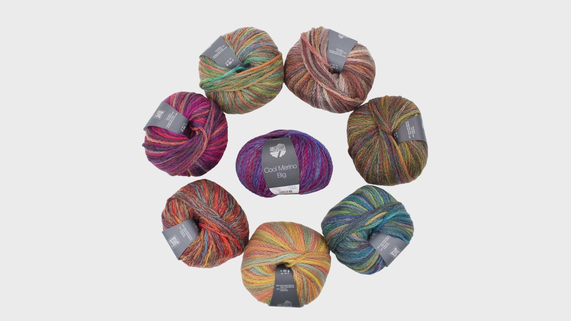 Lana Grossa Cool Merino Big Color Yarn - 404 Chestnut/Jade/Ochre