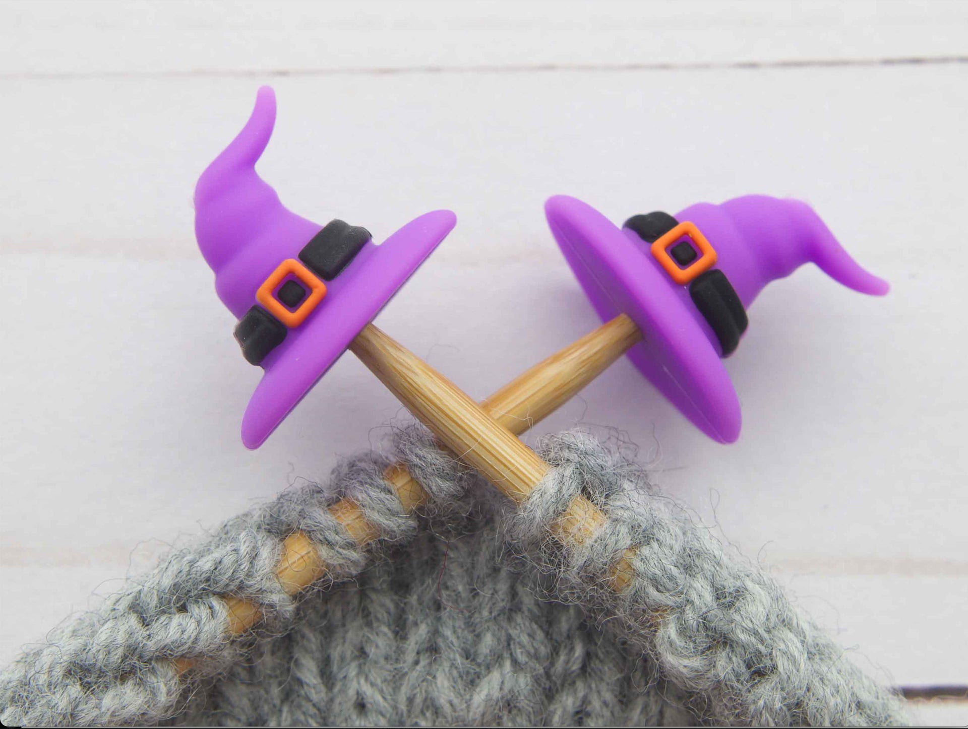 Fox & Pine Stitches Stitch Stoppers/ Point Protector - Purple Witch Hat
