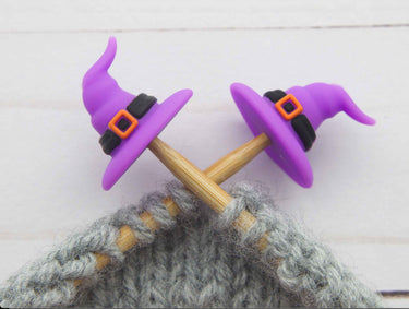 Fox & Pine Stitches Stitch Stoppers/ Point Protector - Purple Witch Hat