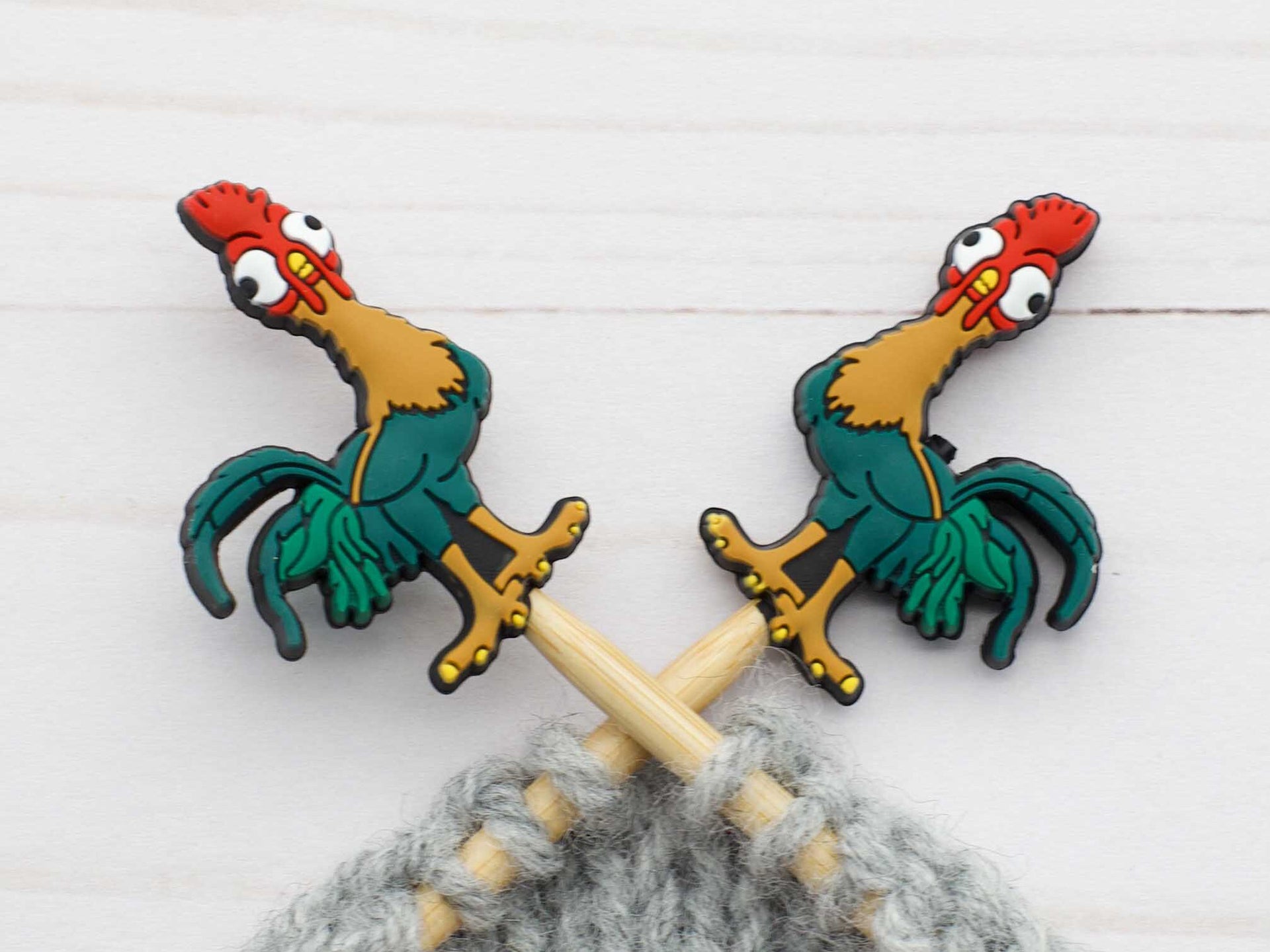 Fox & Pine Stitches Stitch Stoppers/Point Protector - Roosters
