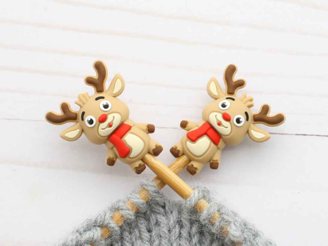 Fox & Pine Stitches Stitch Stoppers/Point Protector - Rudolph

