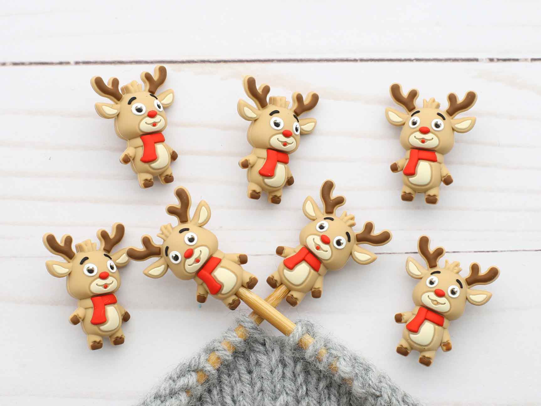 Fox & Pine Stitches Stitch Stoppers/Point Protector - Rudolph
