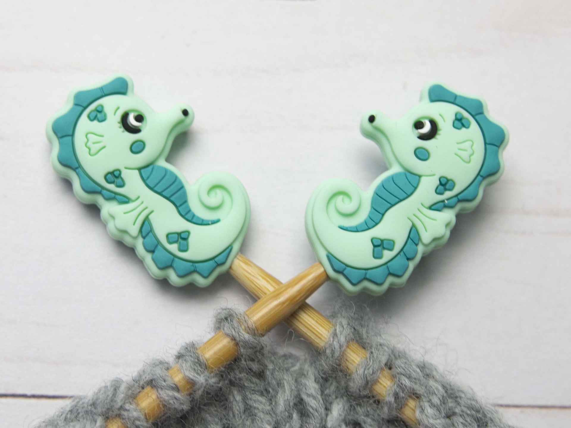 Fox & Pine Stitches Stitch Stoppers/  Point Protector - Seahorse
