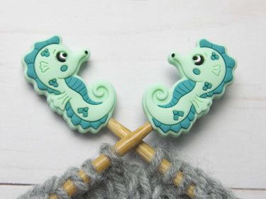 Fox & Pine Stitches Stitch Stoppers/  Point Protector - Seahorse
