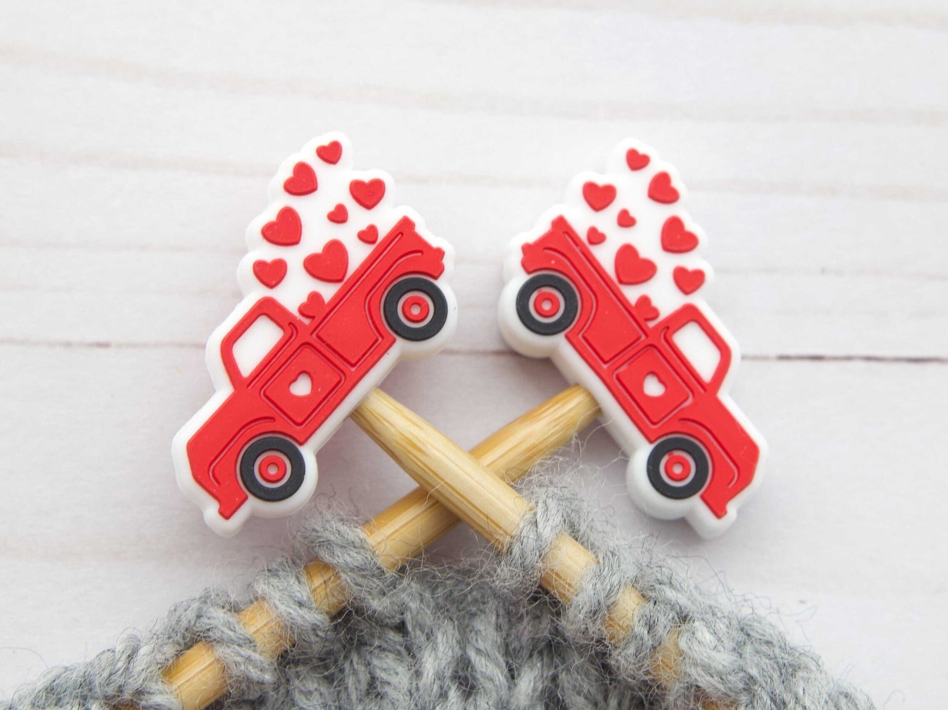 Fox & Pine Stitches Stitch Stoppers/Point Protector - Valentine Truck
