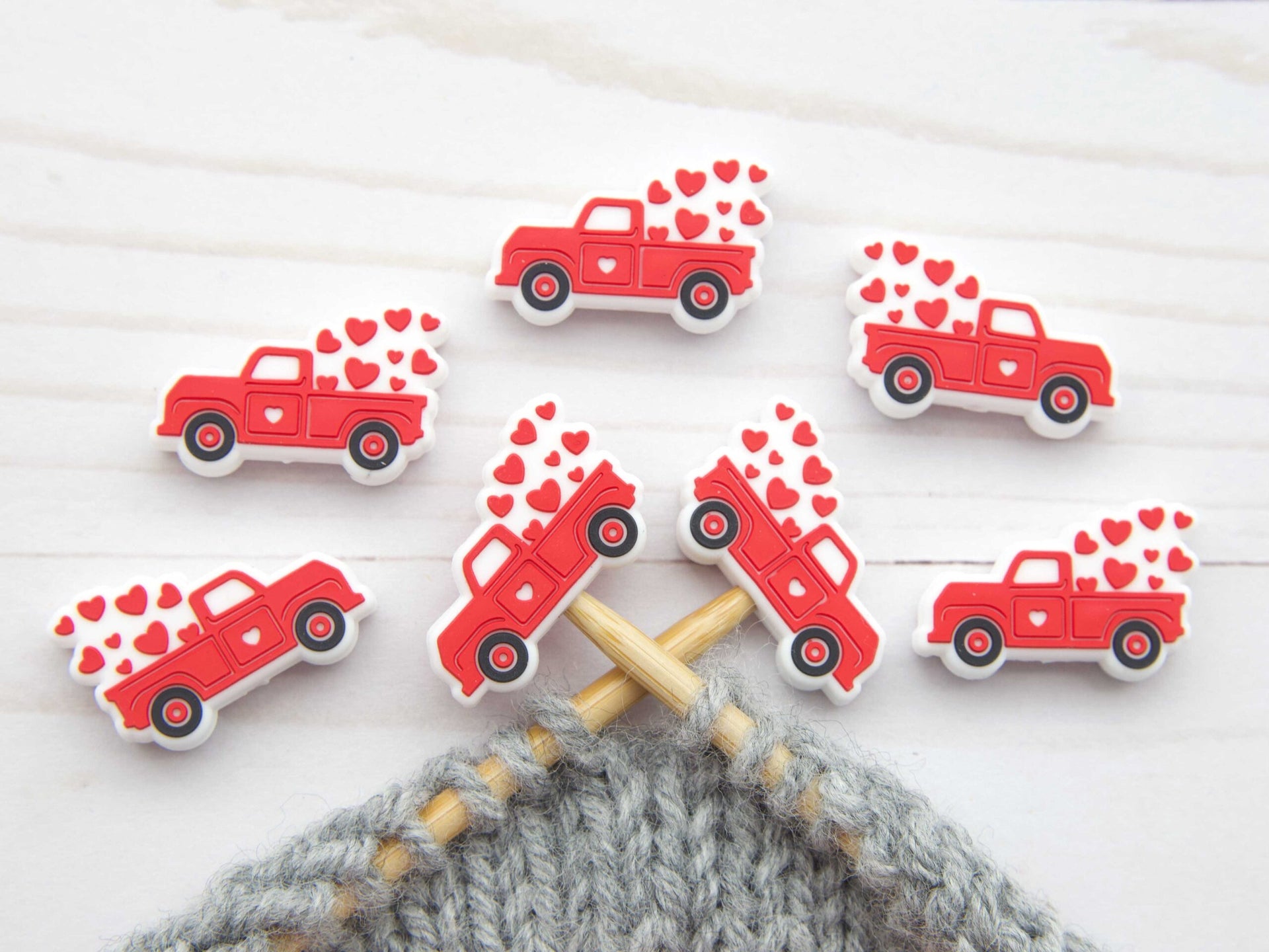 Fox & Pine Stitches Stitch Stoppers/Point Protector - Valentine Truck
