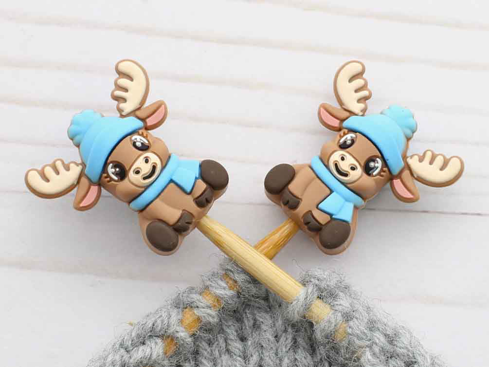 Fox & Pine Stitches Stitch Stoppers/ Point Protector - Winter Moose
