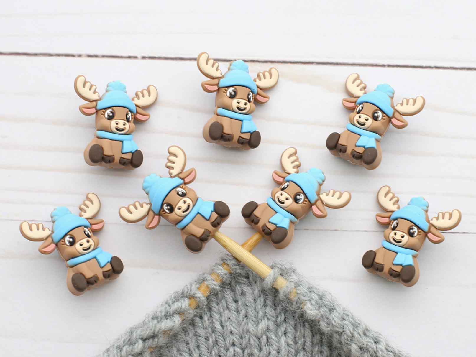 Fox & Pine Stitches Stitch Stoppers/ Point Protector - Winter Moose
