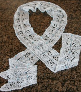 Twin Leaf Beaded Scarf Free Knitting Pattern At Jimmy Beans Wool