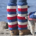 Stitch Mountain - USA Crochet Legwarmers Free Crochet Pattern