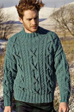 Rowan Felted Tweed Aran Fergus Pullover Kit - Mens Sweaters Kits at ...